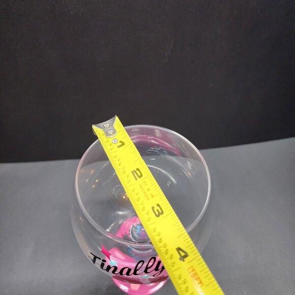 Finally 21 Birthday Wine Glass Hand Painted 15 oz Decorative 8.5'' Tall - Picture 7 of 7